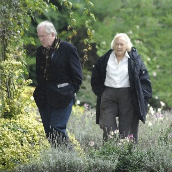 Anne Miller with her husband Michael Gambon