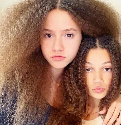 Chloe Coleman with her sister