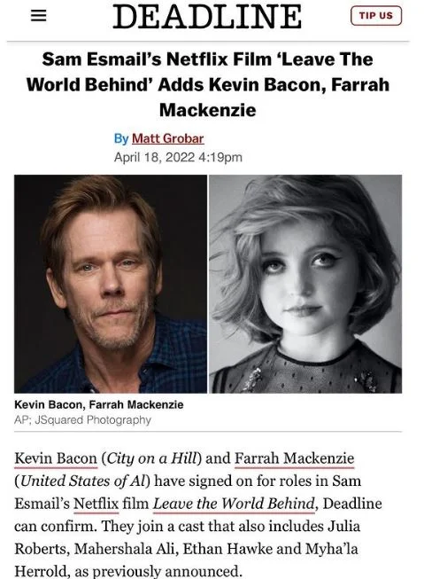 Farrah Mackenzie casted in Leave the World Behind