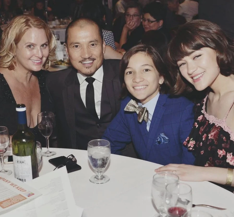 Teo Briones with his father Jon Jon Briones, Mother Megan Johnson Briones, and Sister Isa Briones
